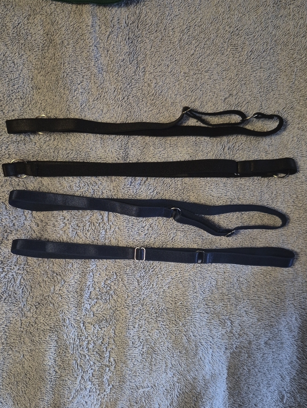 Adjustable Black And Blue Garder Straps Set